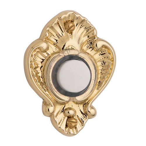 Baldwin 2" x 1 1/2" Victorian Bell Button in Unlacquered Brass