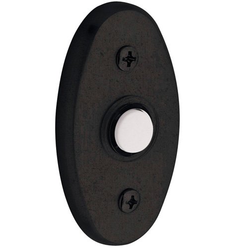 Baldwin 3" x 1 3/4" Oval Bell Button in Distressed Oil Rubbed Bronze