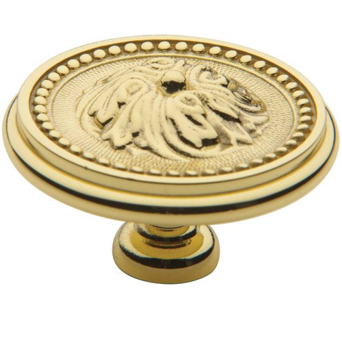 Baldwin 2" Diameter Ornamental Knob in Polished Brass