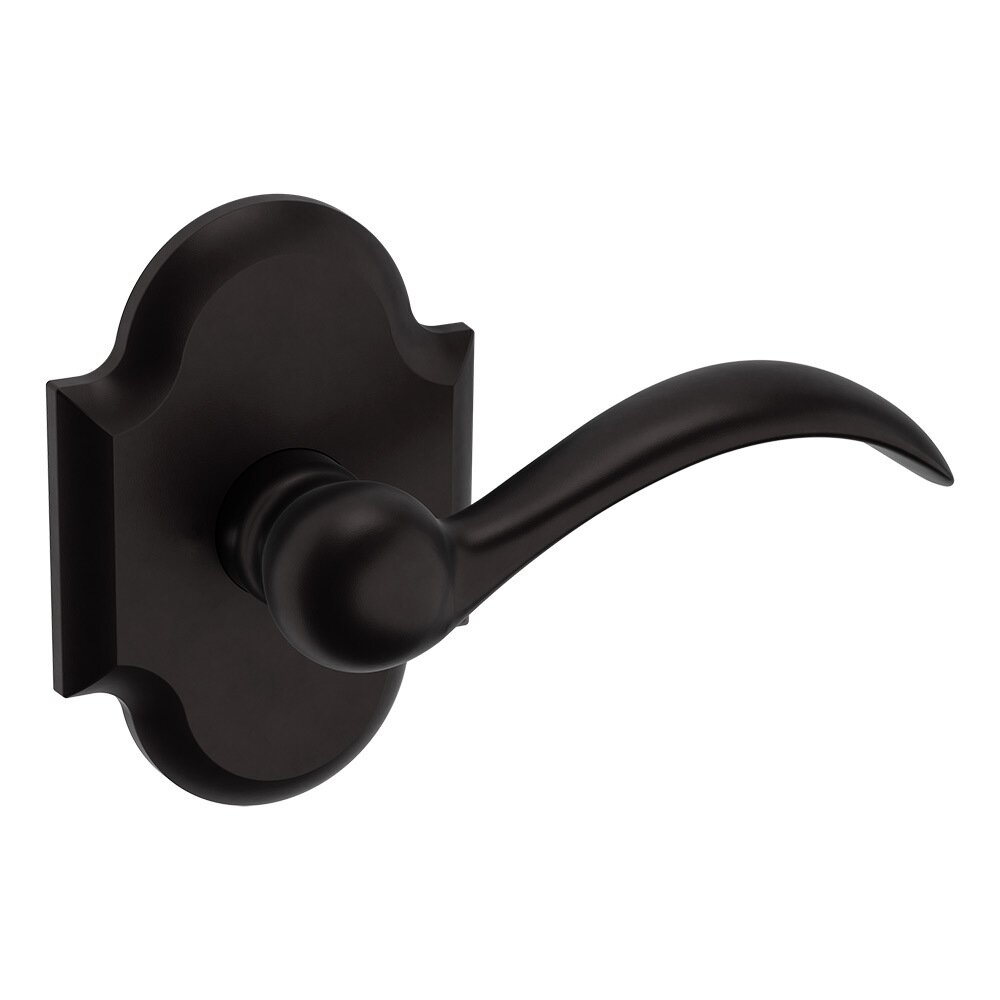 Baldwin Dummy Set Door Lever with Arched Rose in Oil Rubbed Bronze