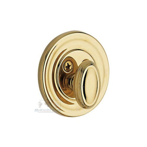Baldwin Patio (One-Sided) Deadbolt for Patio (One-Sided) Doors in Unlacquered Brass
