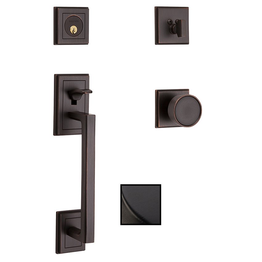 Baldwin Full Dummy with Knob Sectional Handleset in Oil Rubbed Bronze