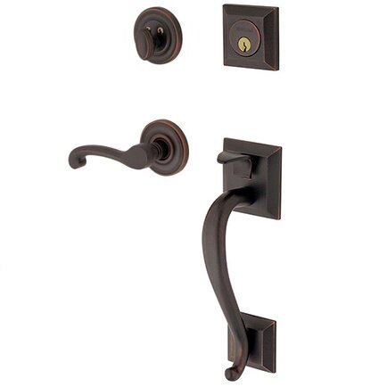 Baldwin Sectional Right Handed Single Cylinder Handleset with Classic Lever in Oil Rubbed Bronze