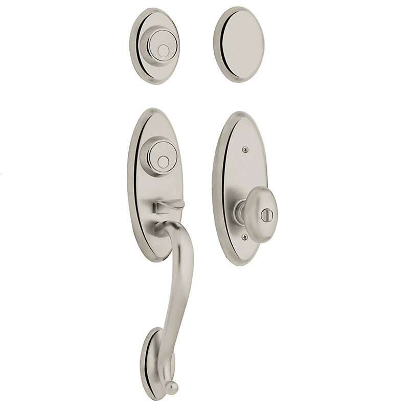 Baldwin Two Point Full Dummy Handleset with Egg Knob in Lifetime PVD Polished Nickel