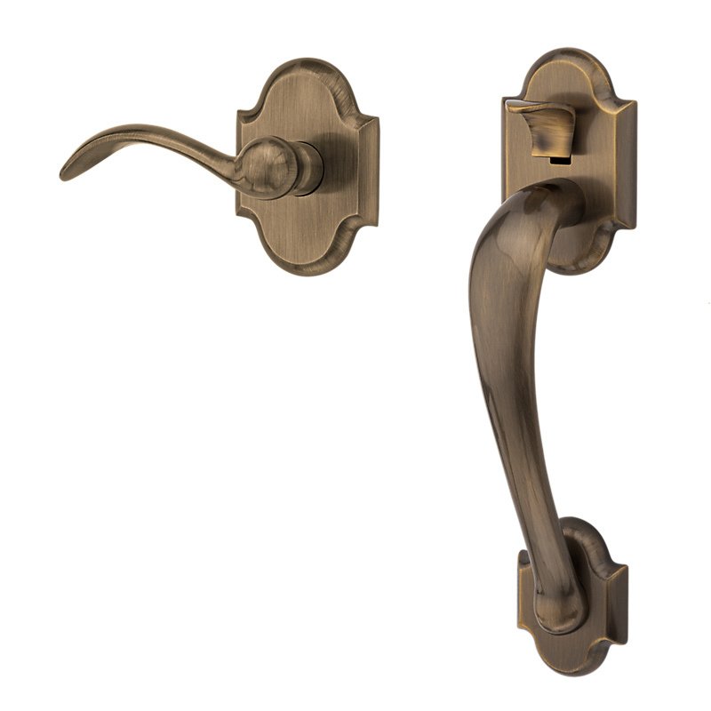 Baldwin Right Handed Passage Handleset Kit in Satin Brass and Black