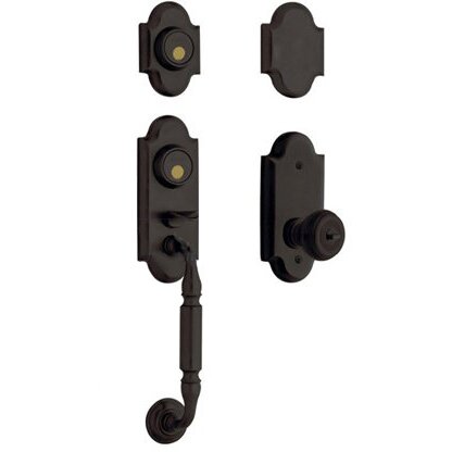 Baldwin Two Point Full Dummy Handleset with Colonial Knob in Oil Rubbed Bronze