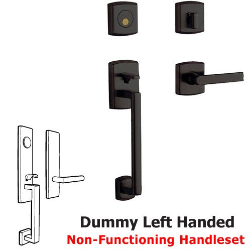 Baldwin Sectional Left Handed Full Dummy Handleset with Lever in Oil Rubbed Bronze