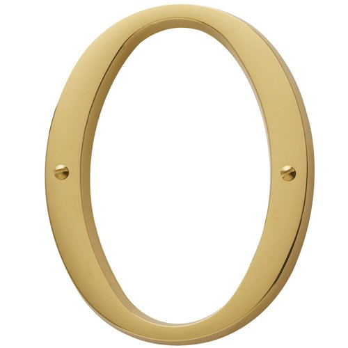 Baldwin #0 House Number in Unlacquered Brass