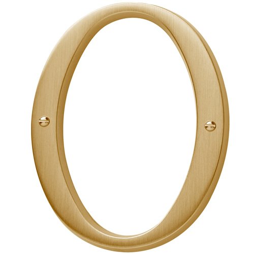 Baldwin #0 House Number in PVD Lifetime Satin Brass