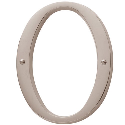 Baldwin #0 House Number in Lifetime PVD Polished Nickel