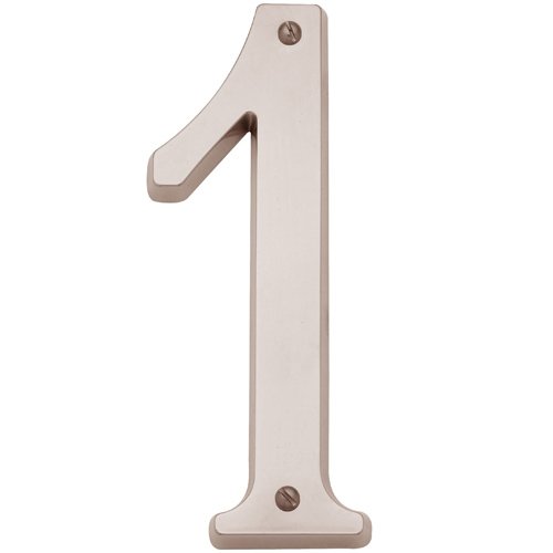 Baldwin #1 House Number in Lifetime PVD Polished Nickel