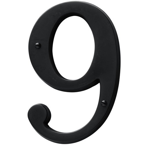 Baldwin #9 House Number in Satin Black