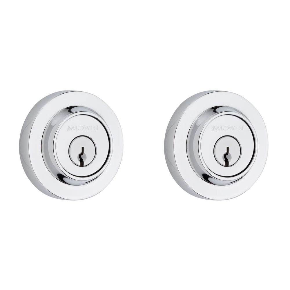 Baldwin Double Cylinder Round Deadbolt in Polished Chrome