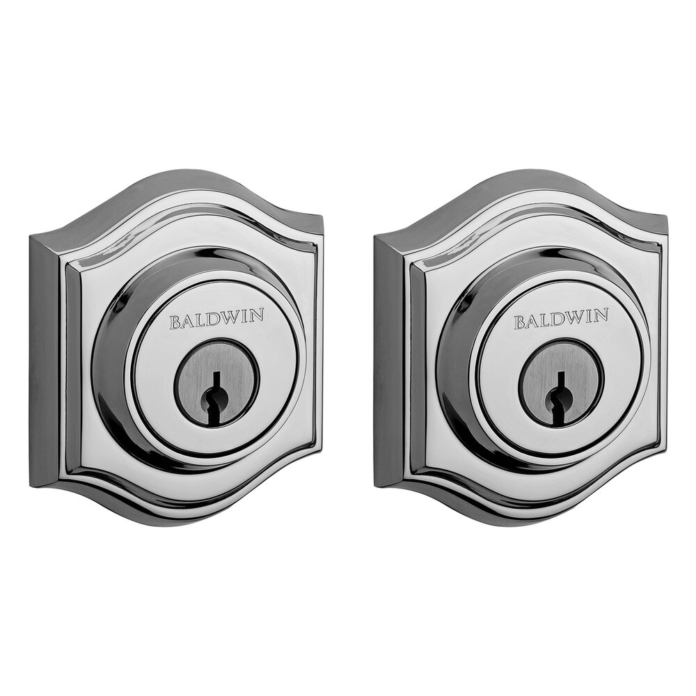 Baldwin Double Cylinder Arch Deadbolt in Polished Chrome