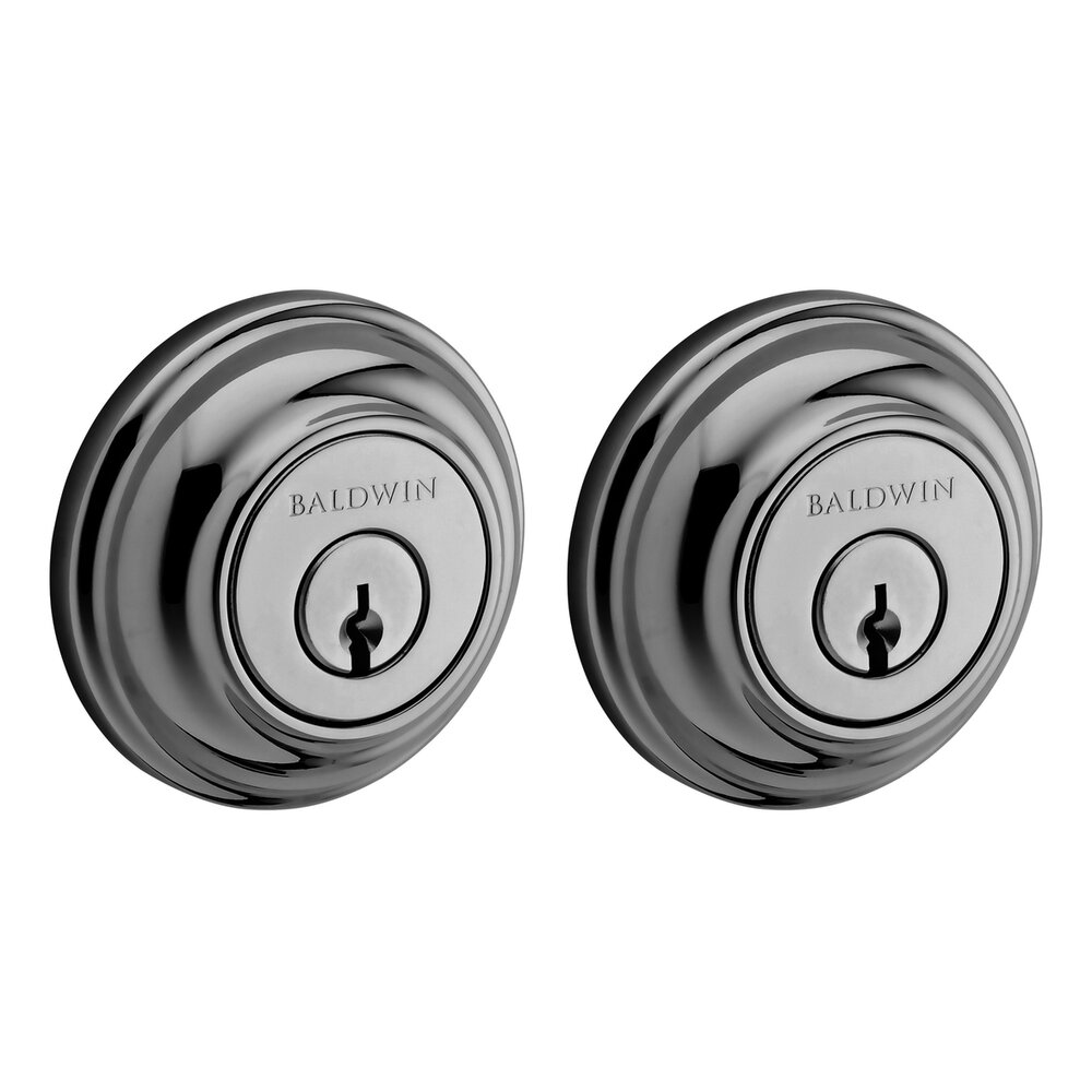 Baldwin Double Cylinder Round Deadbolt in Polished Chrome
