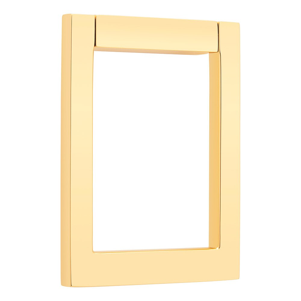 Baldwin Contemporary Square Loop Door Knocker in Lifetime Pvd Polished Brass