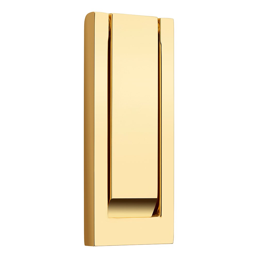 Baldwin Modern Rectangular Door Knocker in Lifetime Pvd Polished Brass