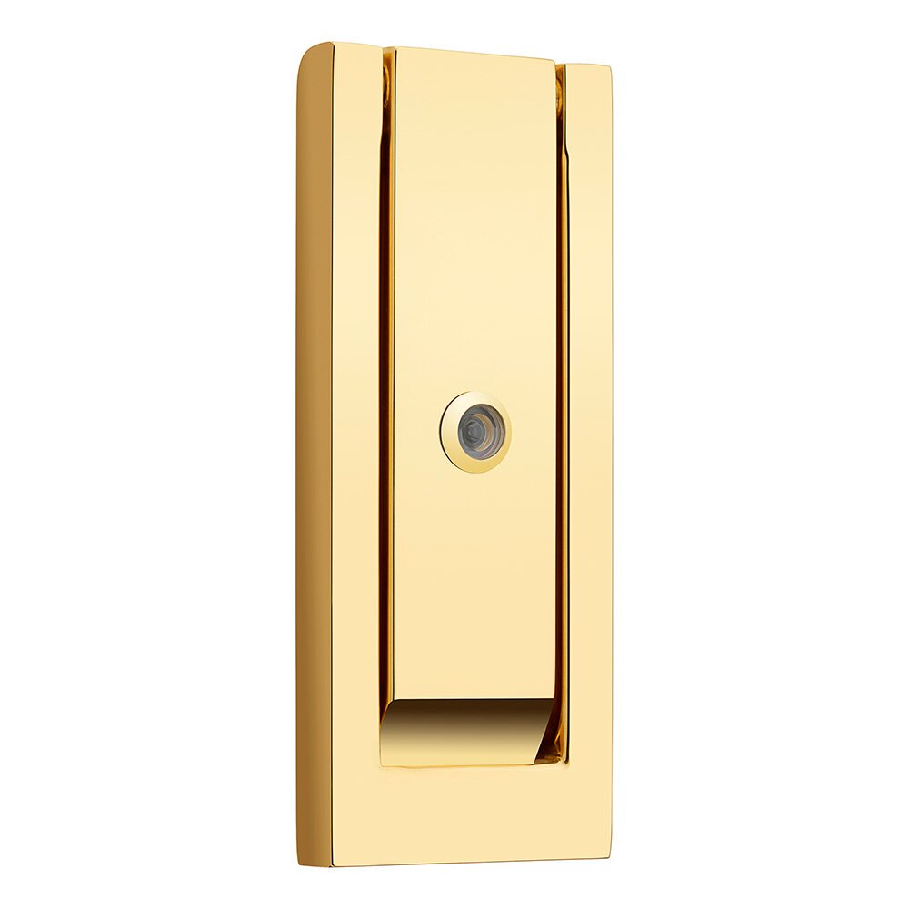 Baldwin Modern Rectangular Door Knocker With Scope in Lifetime Pvd Polished Brass