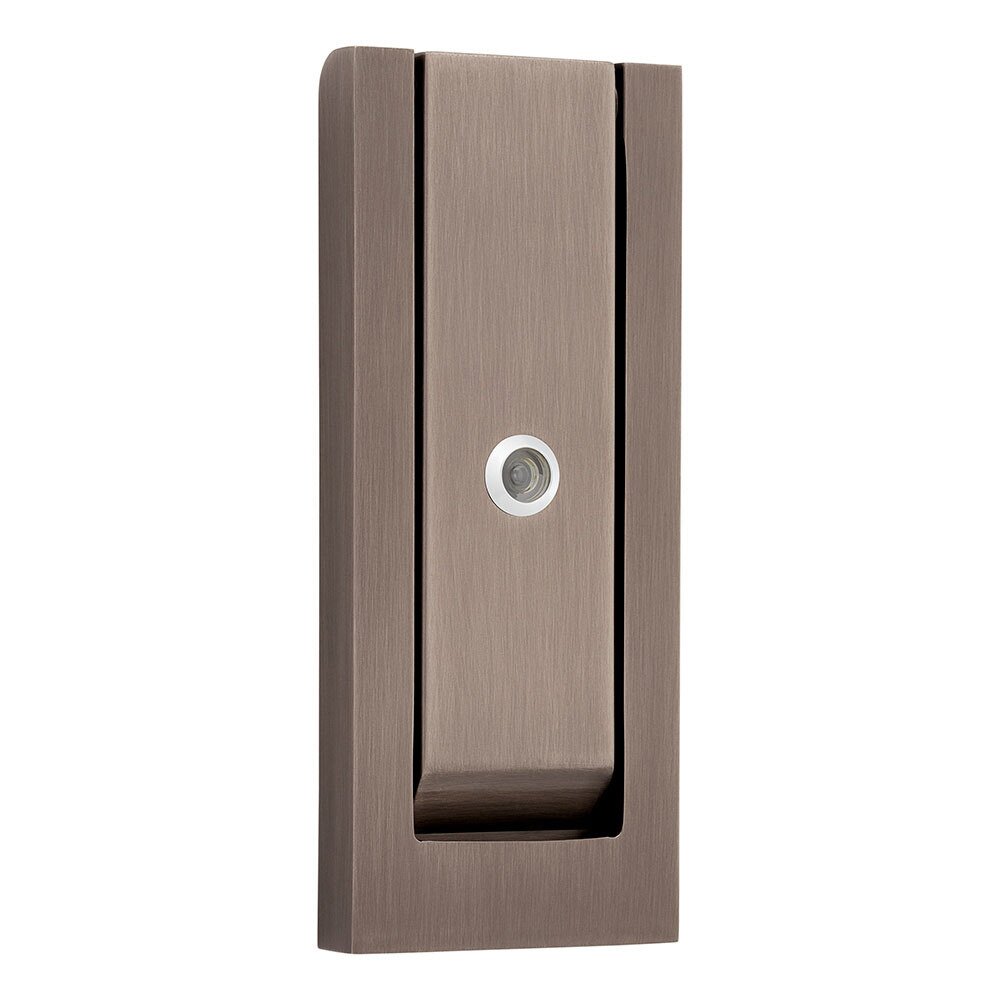 Baldwin Modern Rectangular Door Knocker With Scope in PVD Graphite Nickel