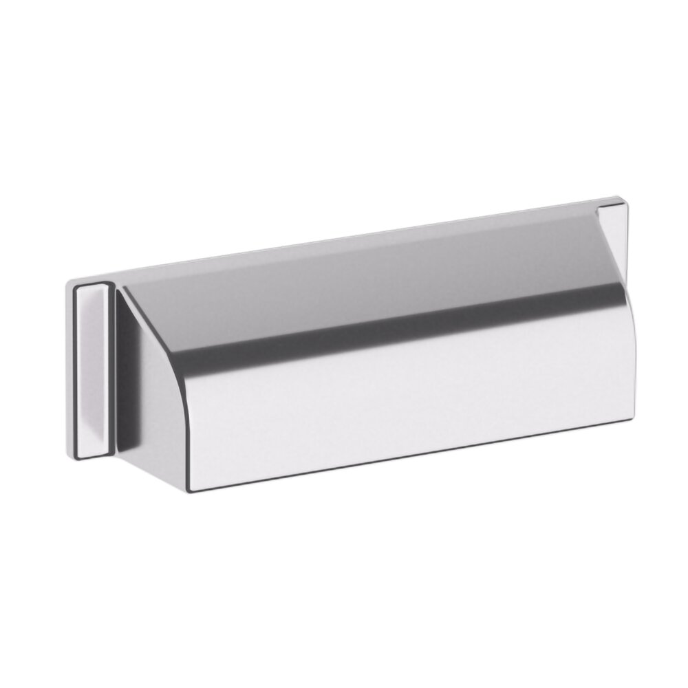 Baldwin 4" Centers Transitional Cup Pull in Polished Chrome