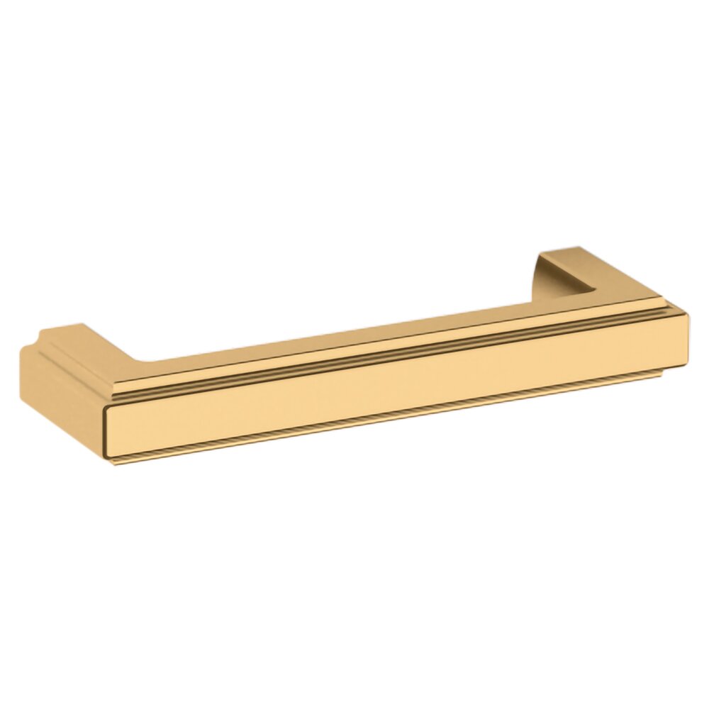 Baldwin 4" Centers Raised Pull in Lifetime Pvd Polished Brass