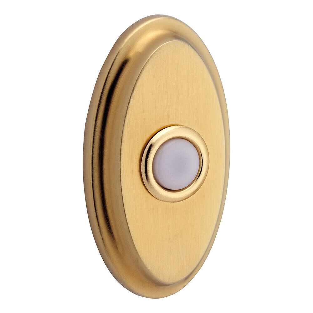 Baldwin Oval Door Bell Button in PVD Lifetime Satin Brass