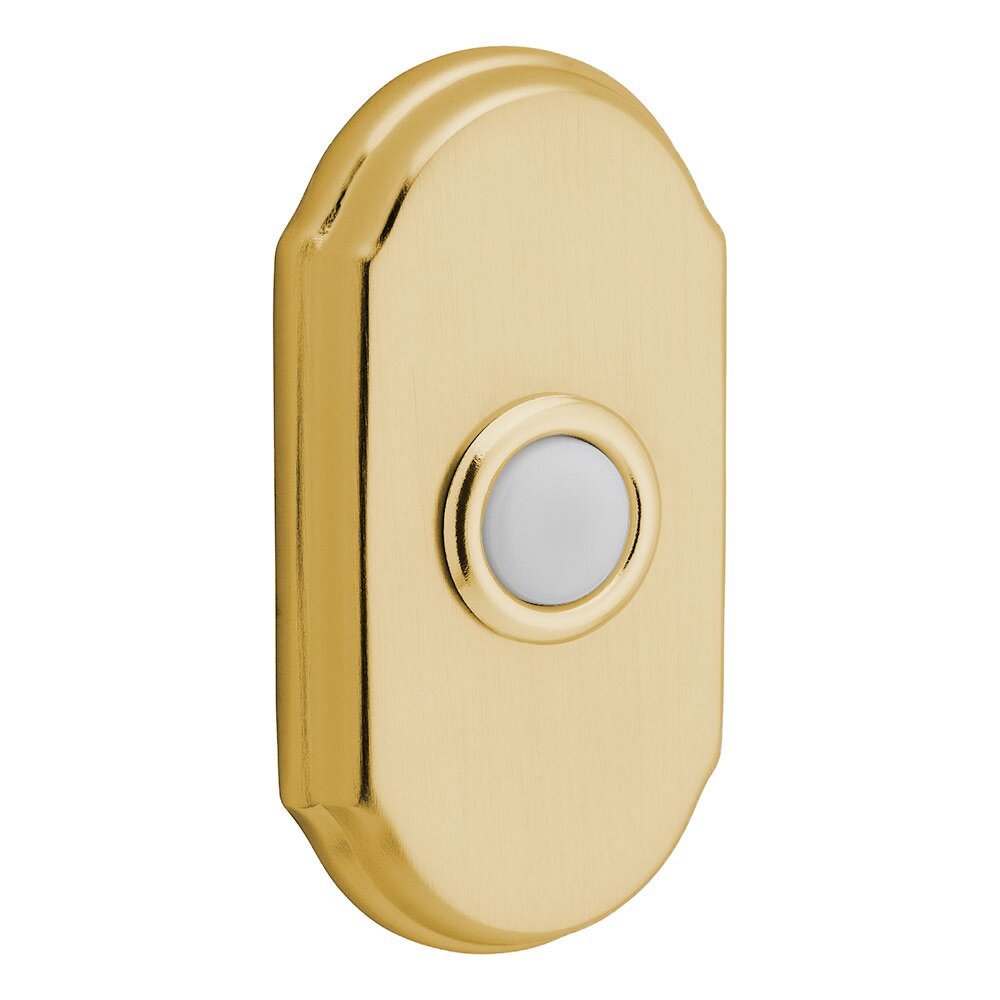 Baldwin Arch Door Bell Button in Unlacquered Brass