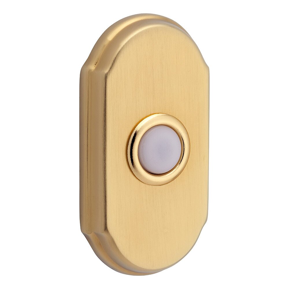 Baldwin Arch Door Bell Button in PVD Lifetime Satin Brass