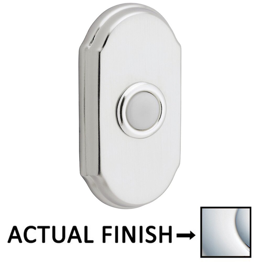 Baldwin Arch Door Bell Button in Polished Chrome