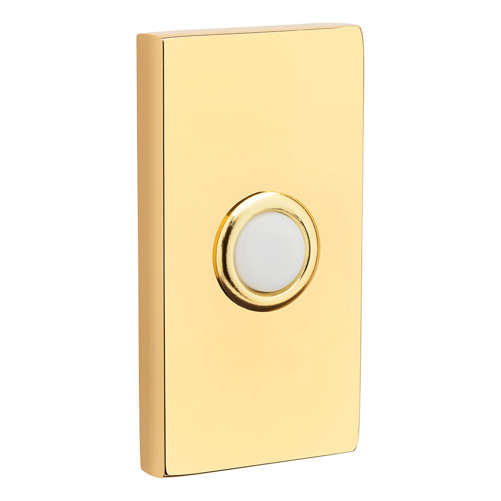Baldwin Contemporary Door Bell Button in Lifetime Pvd Polished Brass