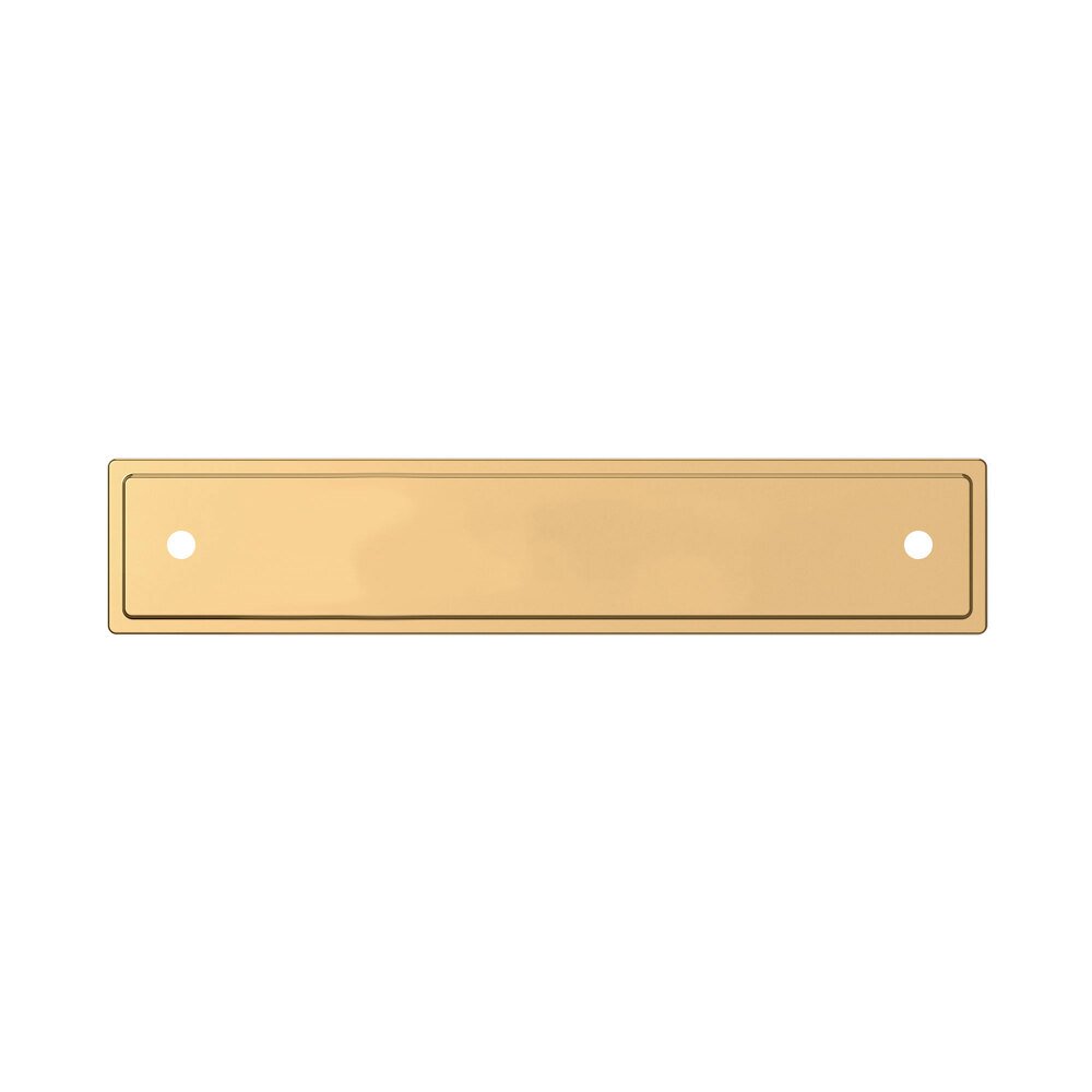 Baldwin 4" Centers Transitional Back Plate in Lifetime Pvd Polished Brass