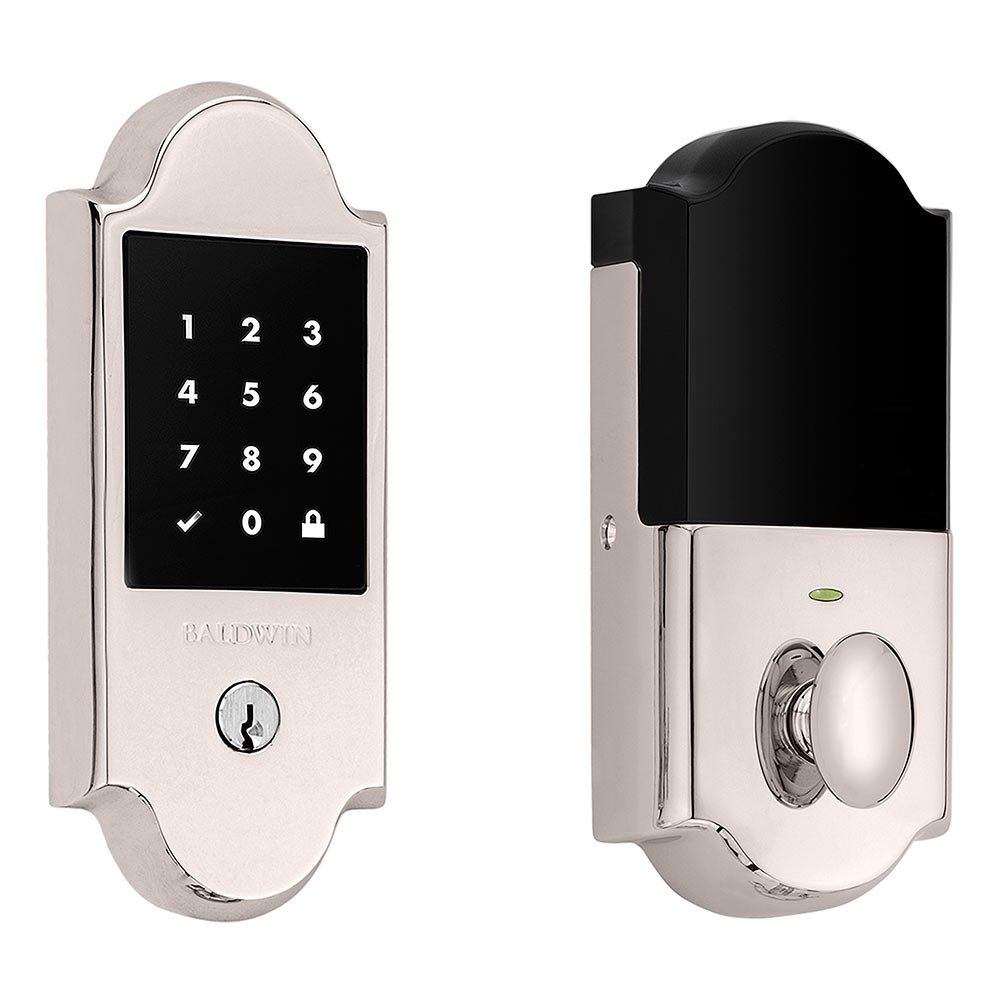 Baldwin Boulder Touchscreen Deadbolt with Z-Wave in Lifetime (PVD) Polished Nickel