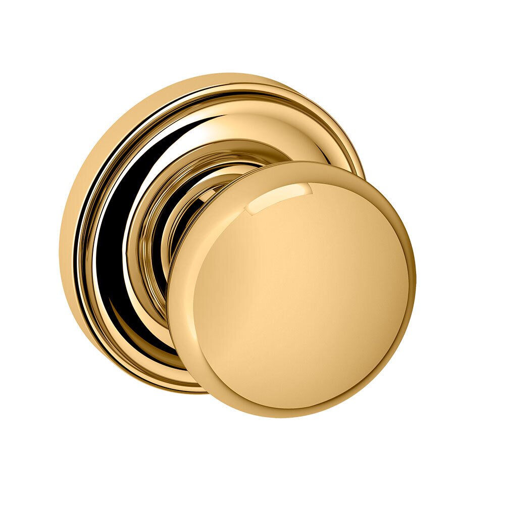 Baldwin Dummy Set 5000 Estate Knob with 5048 Rose in Lifetime Pvd Polished Brass