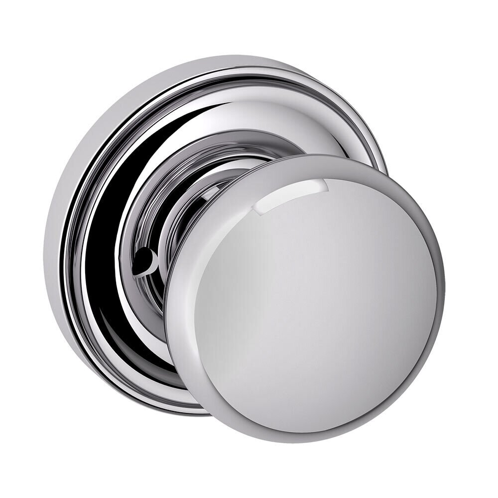 Baldwin Privacy 5000 Estate Knob with 5048 Rose in Polished Chrome
