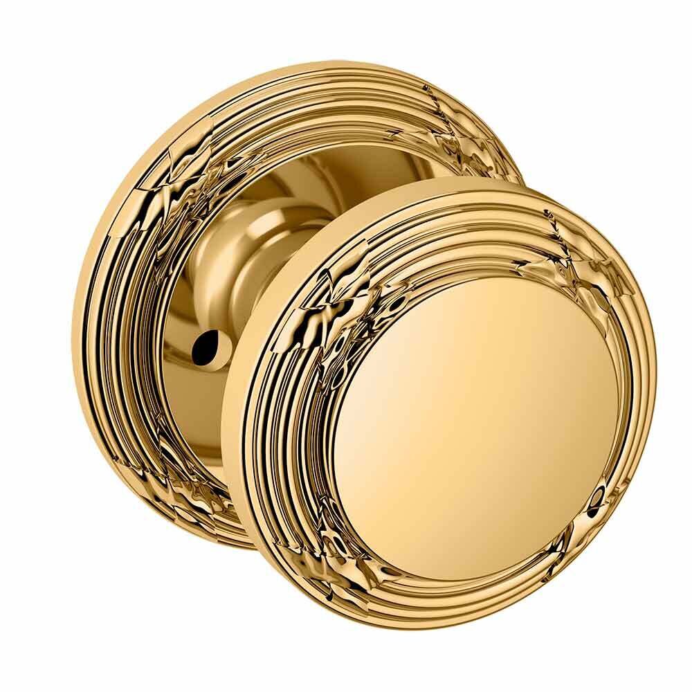 Baldwin Privacy 5013 Estate Knob with 5021 Rose in Unlacquered Brass