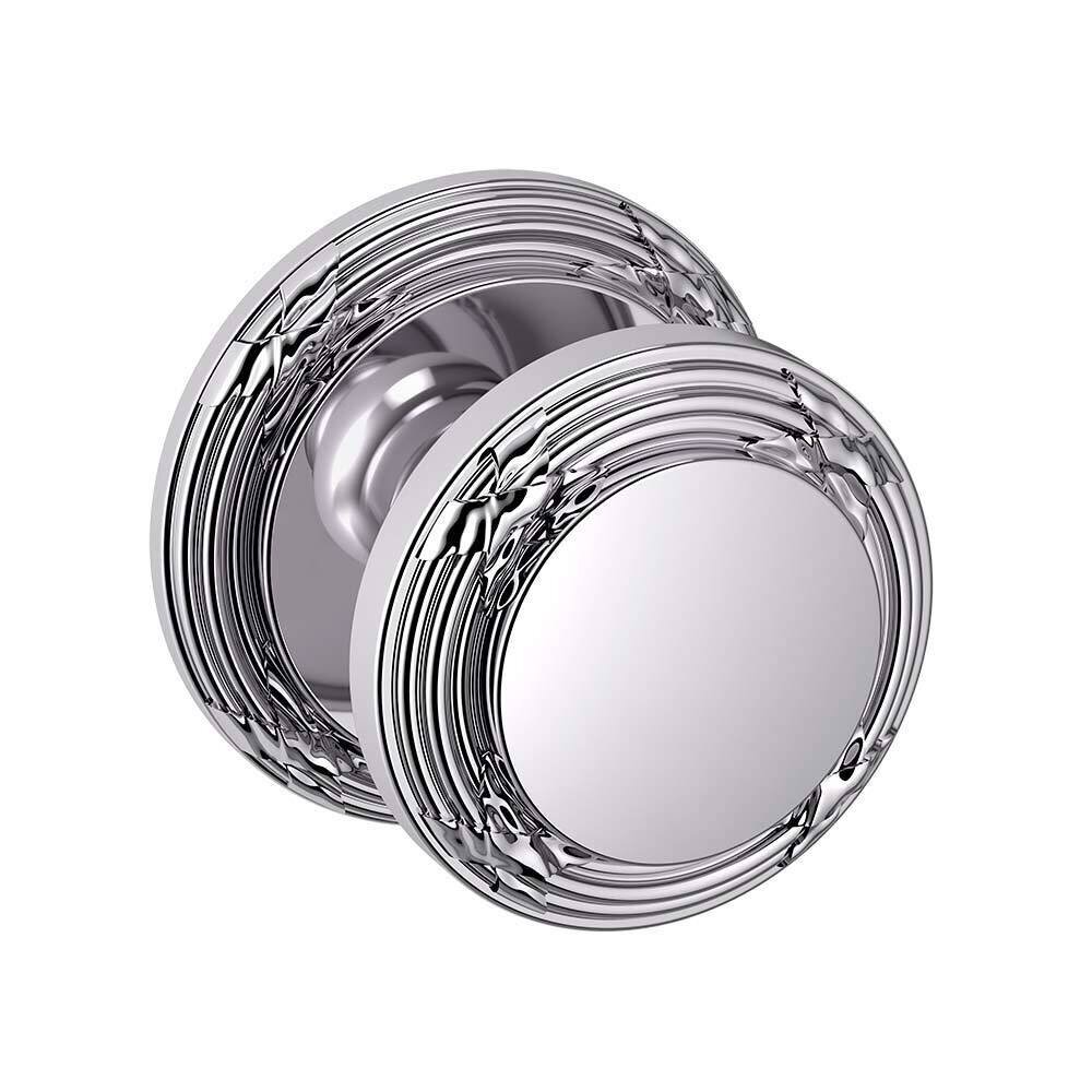 Baldwin Passage 5013 Estate Knob with 5021 Rose in Polished Chrome