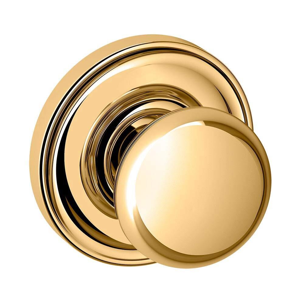 Baldwin Single Dummy 5030 Estate Knob with 5048 Rose in Lifetime Pvd Polished Brass