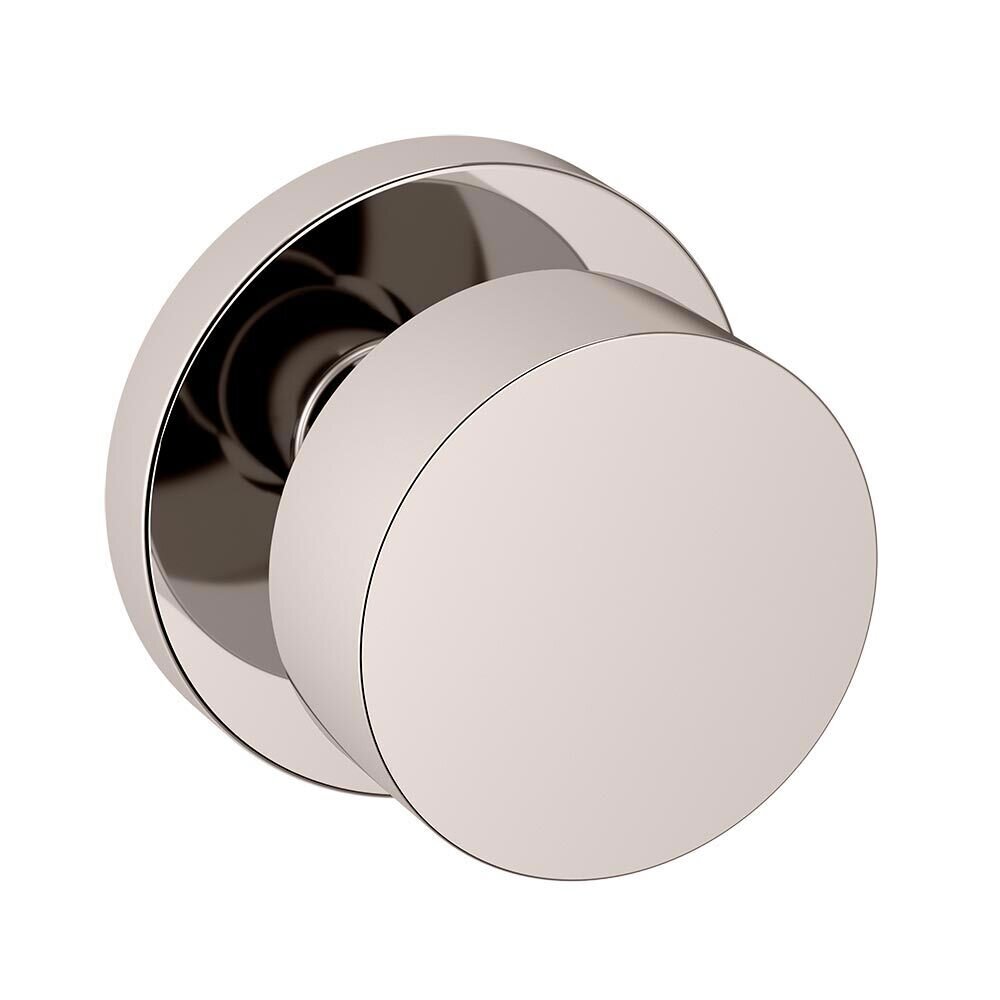 Baldwin Single Dummy 5055 Estate Knob with 5046 Rose in Lifetime Pvd Polished Nickel