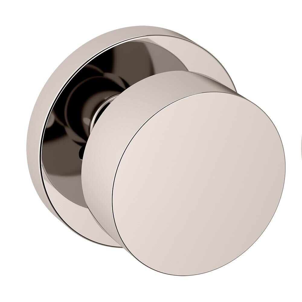 Baldwin Privacy 5055 Estate Knob with 5046 Rose in Lifetime Pvd Polished Nickel