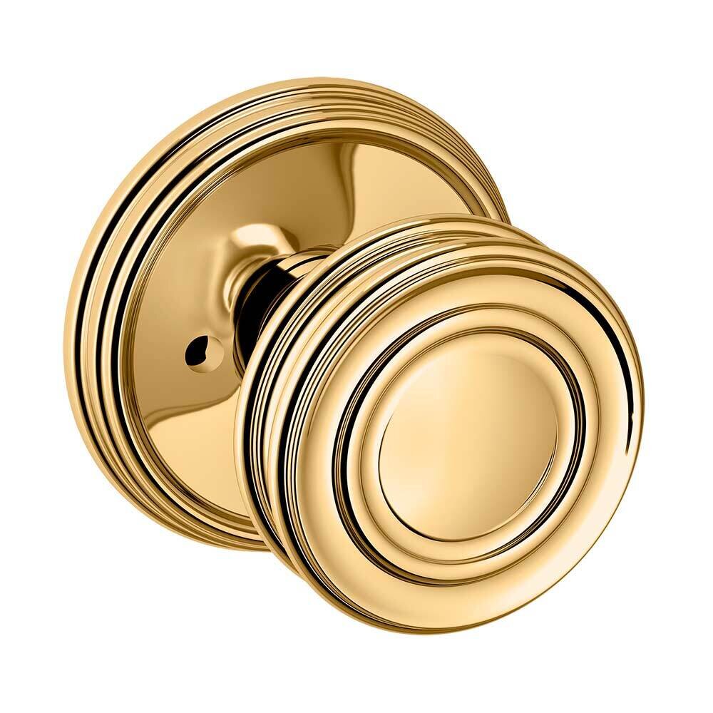 Baldwin Privacy 5066 Estate Knob with 5078 Rose in Lifetime Pvd Polished Brass