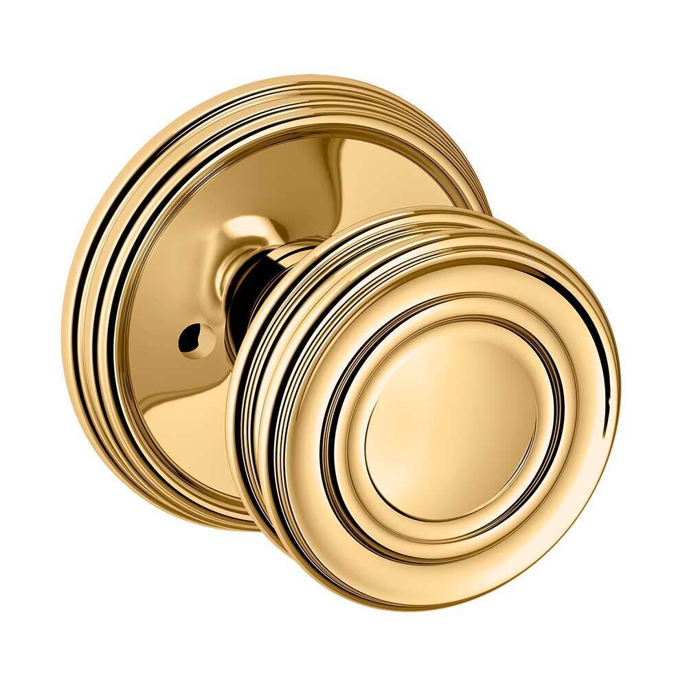 Baldwin Privacy 5066 Estate Knob with 5078 Rose in Unlacquered Brass