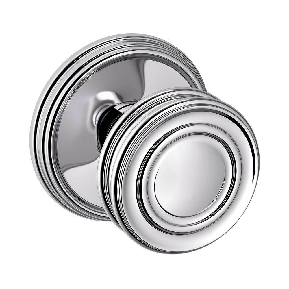 Baldwin Passage 5066 Estate Knob with 5078 Rose in Polished Chrome