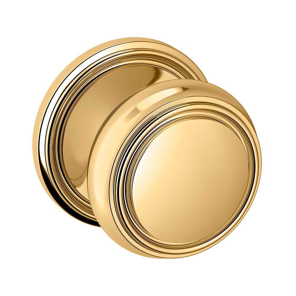 Baldwin Single Dummy 5068 Estate Knob with 5070 Rose in Lifetime Pvd Polished Brass