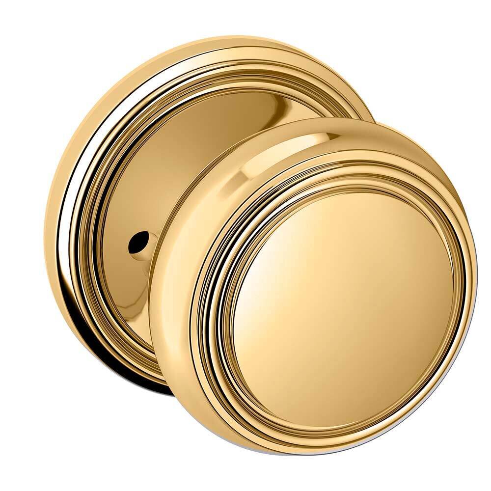Baldwin Privacy 5068 Estate Knob with 5070 Rose in Lifetime Pvd Polished Brass