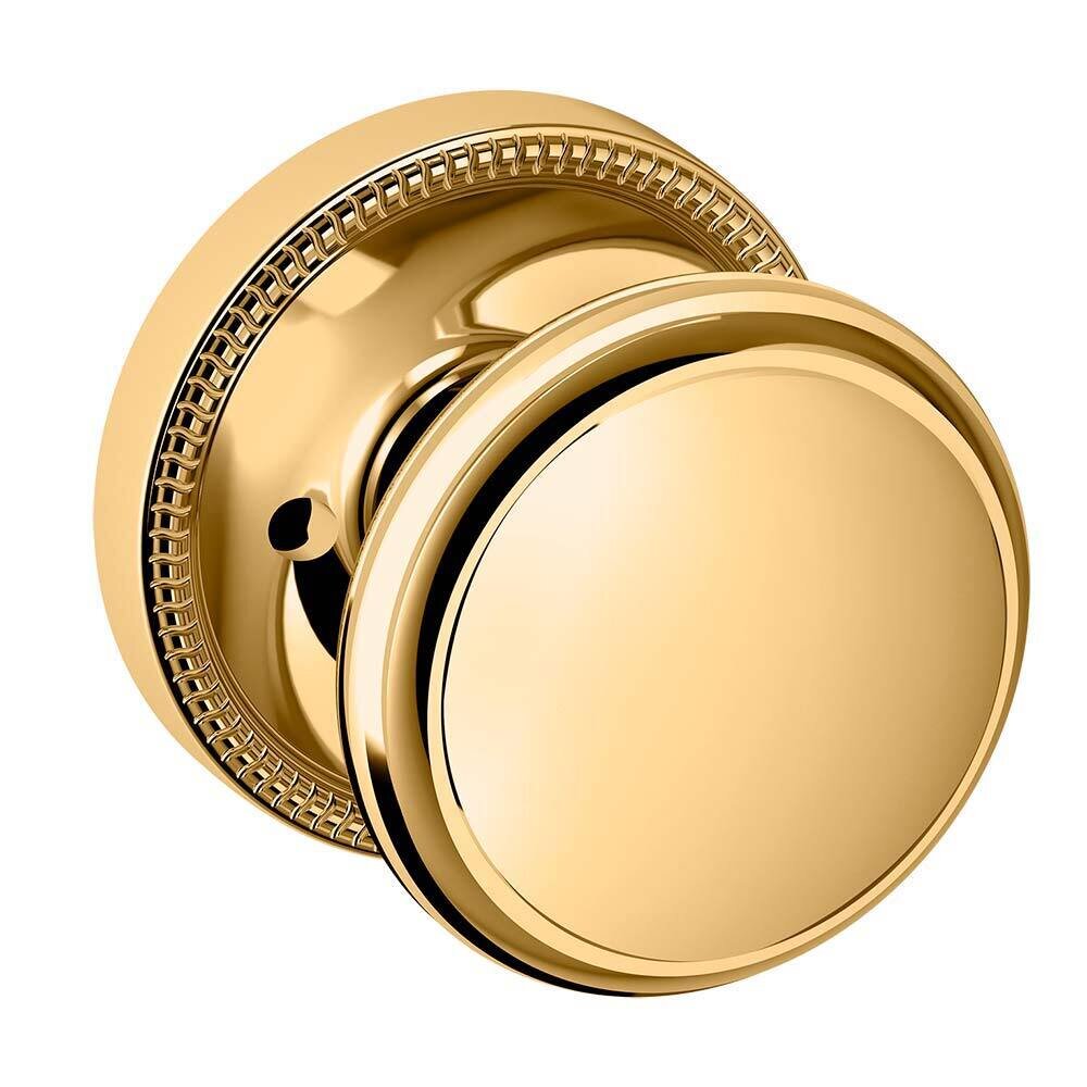 Baldwin Privacy 5069 Estate Knob with 5076 Rose in Unlacquered Brass