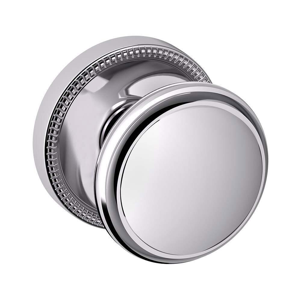 Baldwin Passage 5069 Estate Knob with 5076 Rose in Polished Chrome