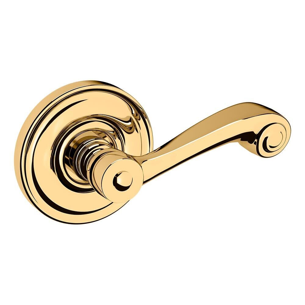 Baldwin Passage 5103 Estate Lever with 5048 Rose in Lifetime Pvd Polished Brass