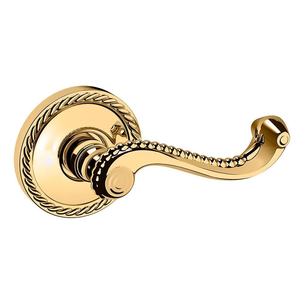 Baldwin Single Dummy Right Handed 5104 Estate Lever with 5004 Rose in Lifetime Pvd Polished Brass