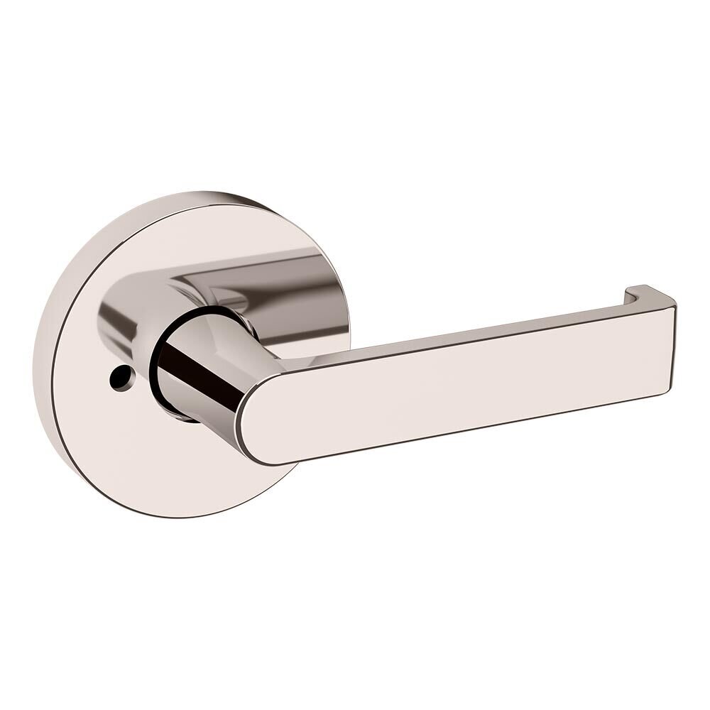 Baldwin Privacy 5105 Estate Lever with 5046 Rose in Lifetime Pvd Polished Nickel