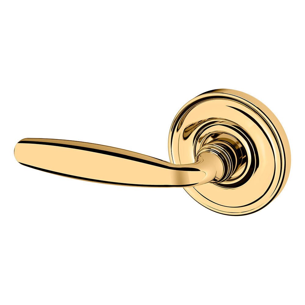 Baldwin Single Dummy Left Handed 5106 Estate Lever with 5048 Rose in Unlacquered Brass
